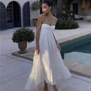 Zara - ZW COLLECTION RUFFLED POPLIN DRESS